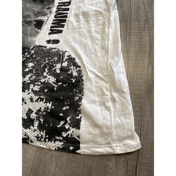 Pink Beautiful Trauma Top Adult XL White Double Sided Punk Goth Concert Band - Picture 3 of 9